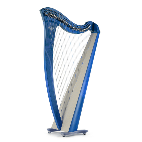 Mia 34-string lever Harp - Biocarbon (Blue) by Salvi | In stock at
