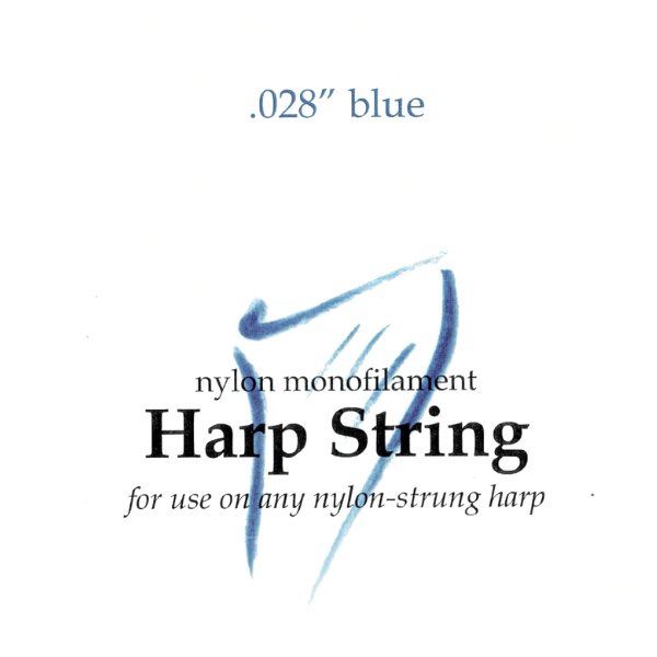 Nylon Monofilament Harp String .028" Blue