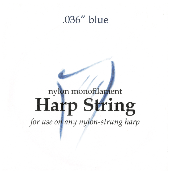 Nylon Monofilament Harp String .036" Blue