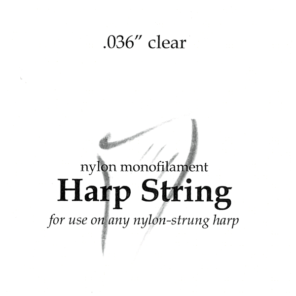 Nylon Monofilament Harp String .036" Clear