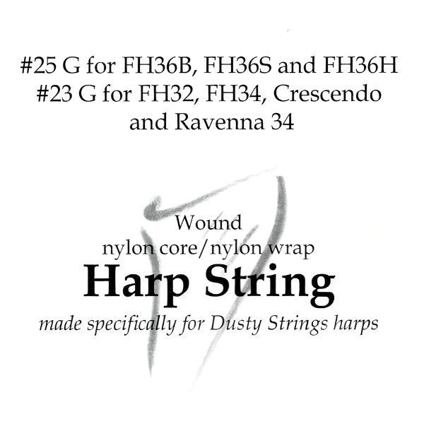 Nylon Core Wound Harp String — G