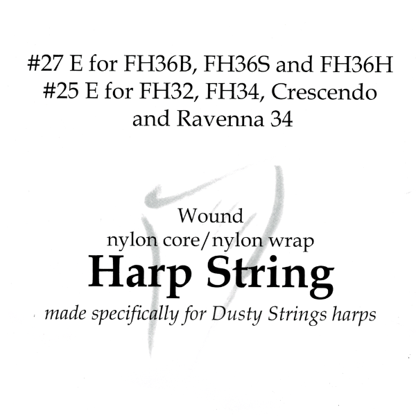 Nylon Core Wound Harp String — E
