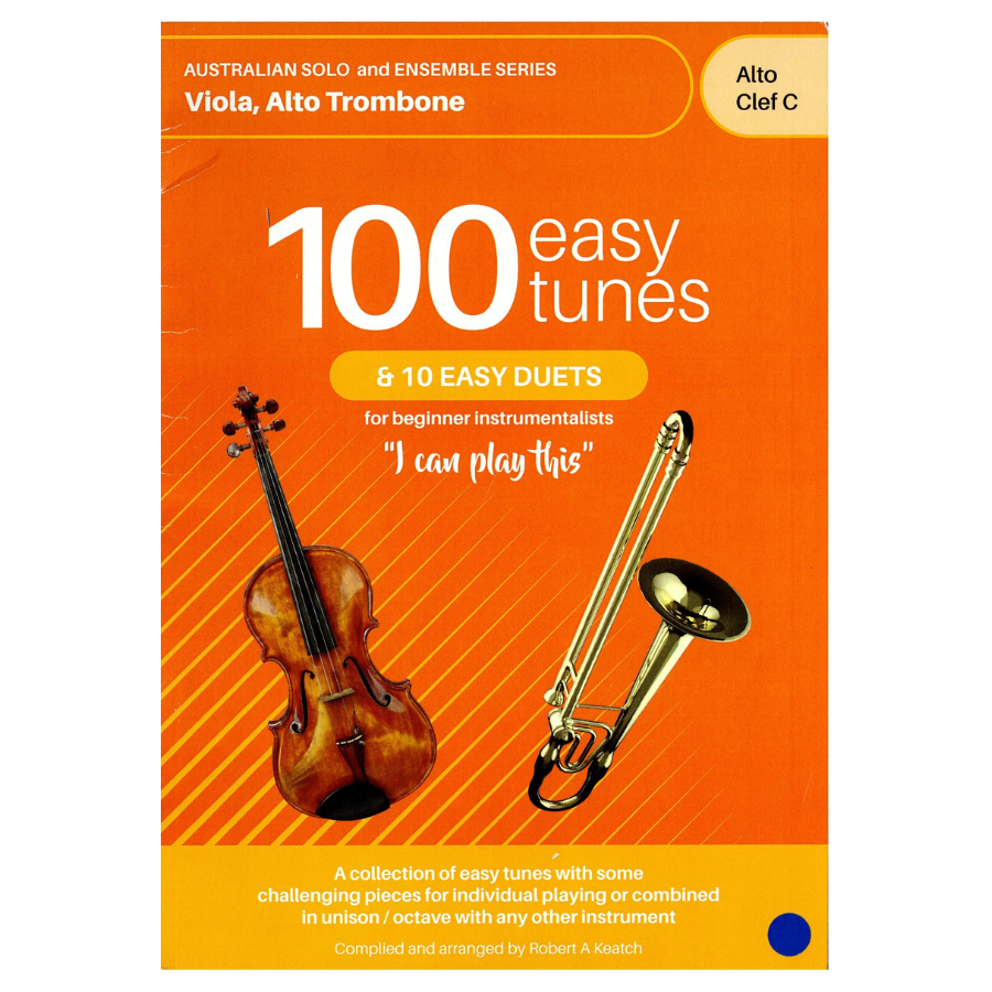 100 Easy Tunes for Viola and Alto Trombone (Second-Hand Book) - SHB13