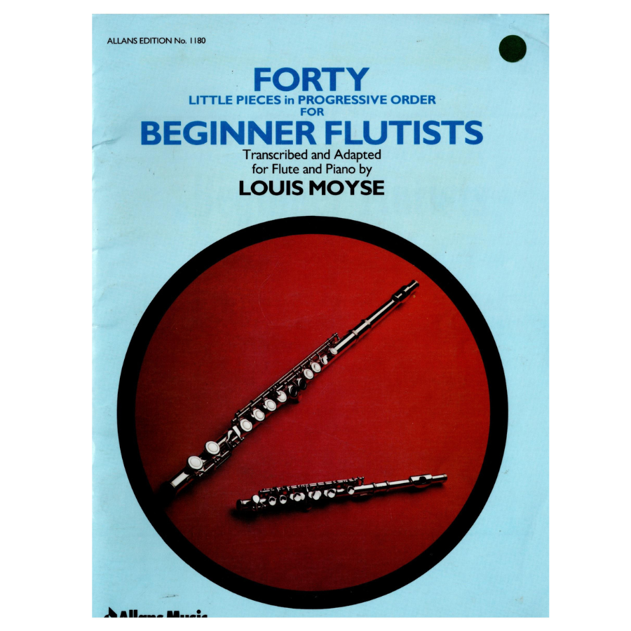 Forty Little Pieces in Progressive Order for Beginner Flutes (Second Hand)- SHB25