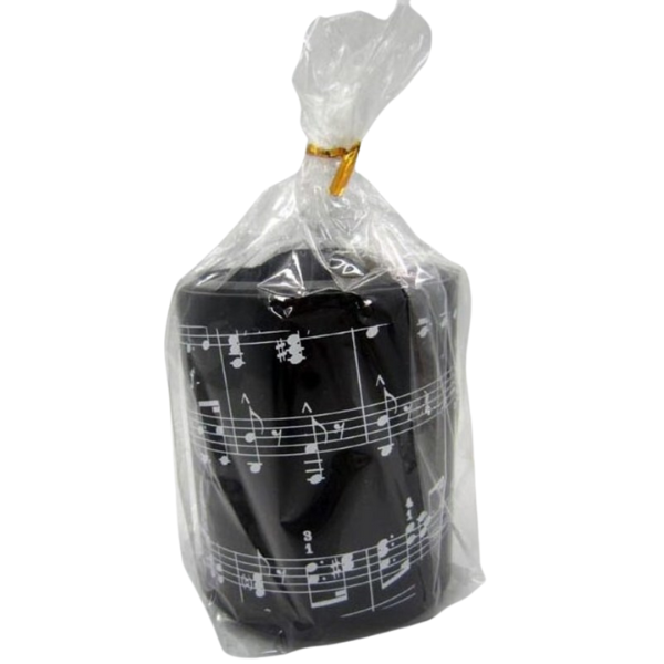 Round Plastic Pen Holder - Music Notes Design