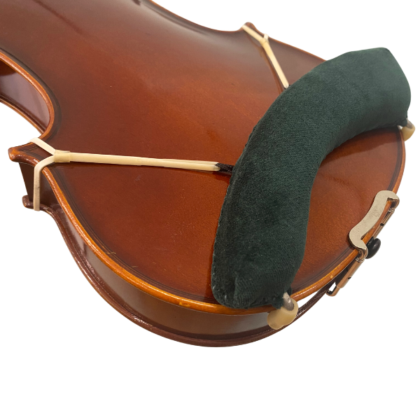 FOM Violin Shoulder Rest Green Velvet Pad - CLEARANCE