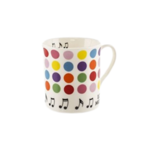 Colour Block Mug with Spots/ Stripes