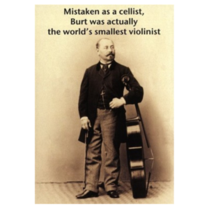 Greeting Card - Cellist world's smallest violinist