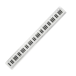 30cm Keyboard Design Clear Ruler