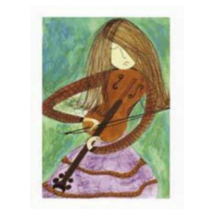 Greeting Card - Girl with Viola