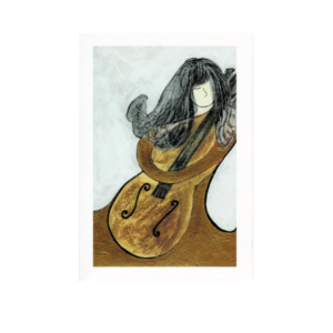 Greeting Card - Cello and Lady